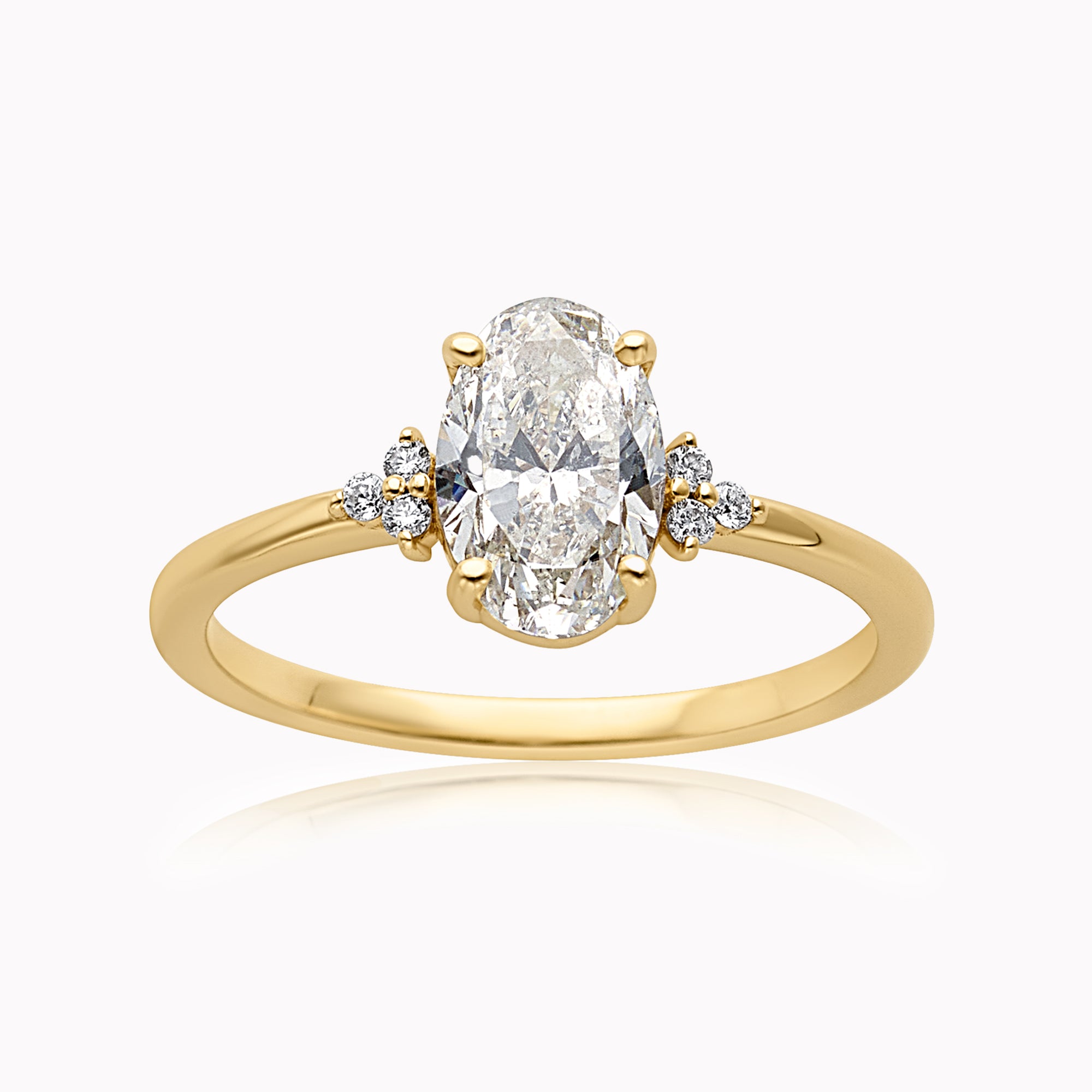 Anne Oval Engagement Ring Setting