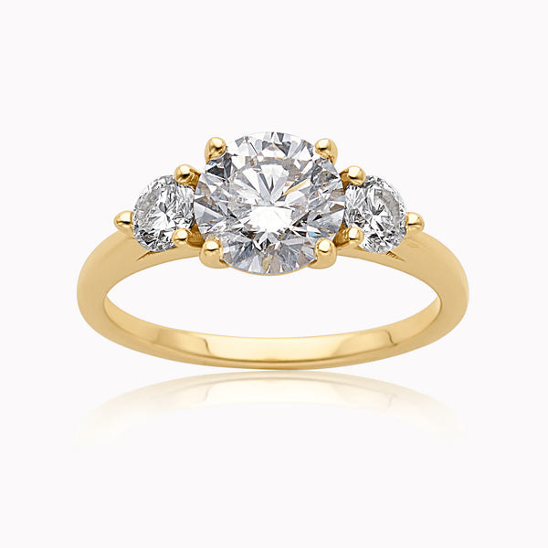 Cecile 1.55ct Round White Diamond Engagement Ring