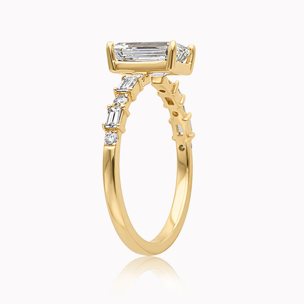 Eleanor Emerald-Cut Engagement Ring Setting