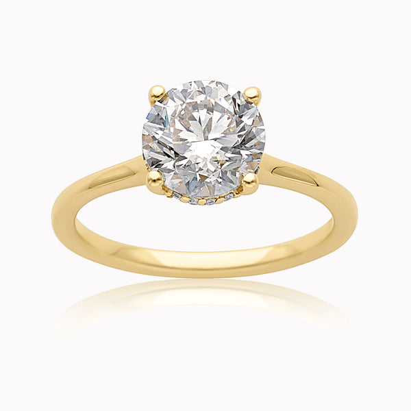 Marjorie 2.01ct Round White Diamond Engagement Ring