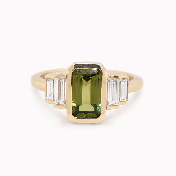 Elliot 1.44 Emerald-Cut Tourmaline Engagement Ring