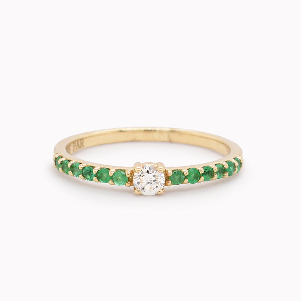 Diamond & Emerald Ring
