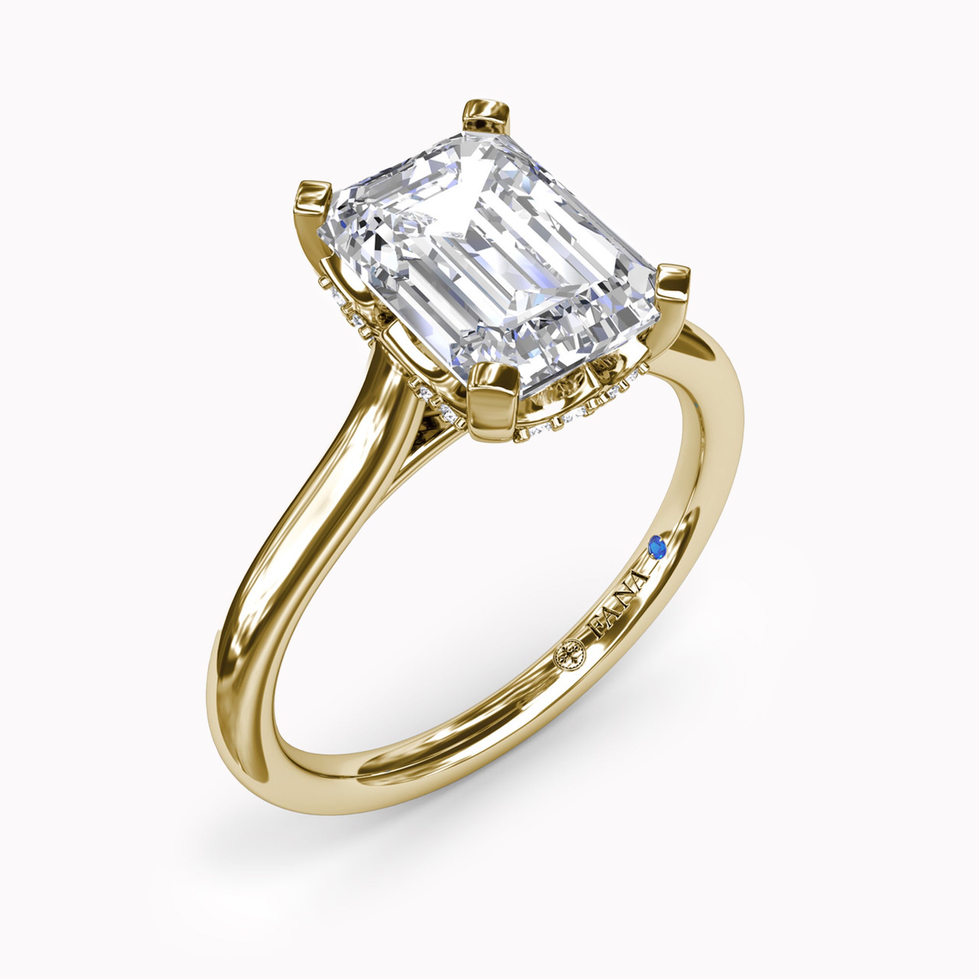 Timeless Hidden Halo Diamond Engagement Ring Setting