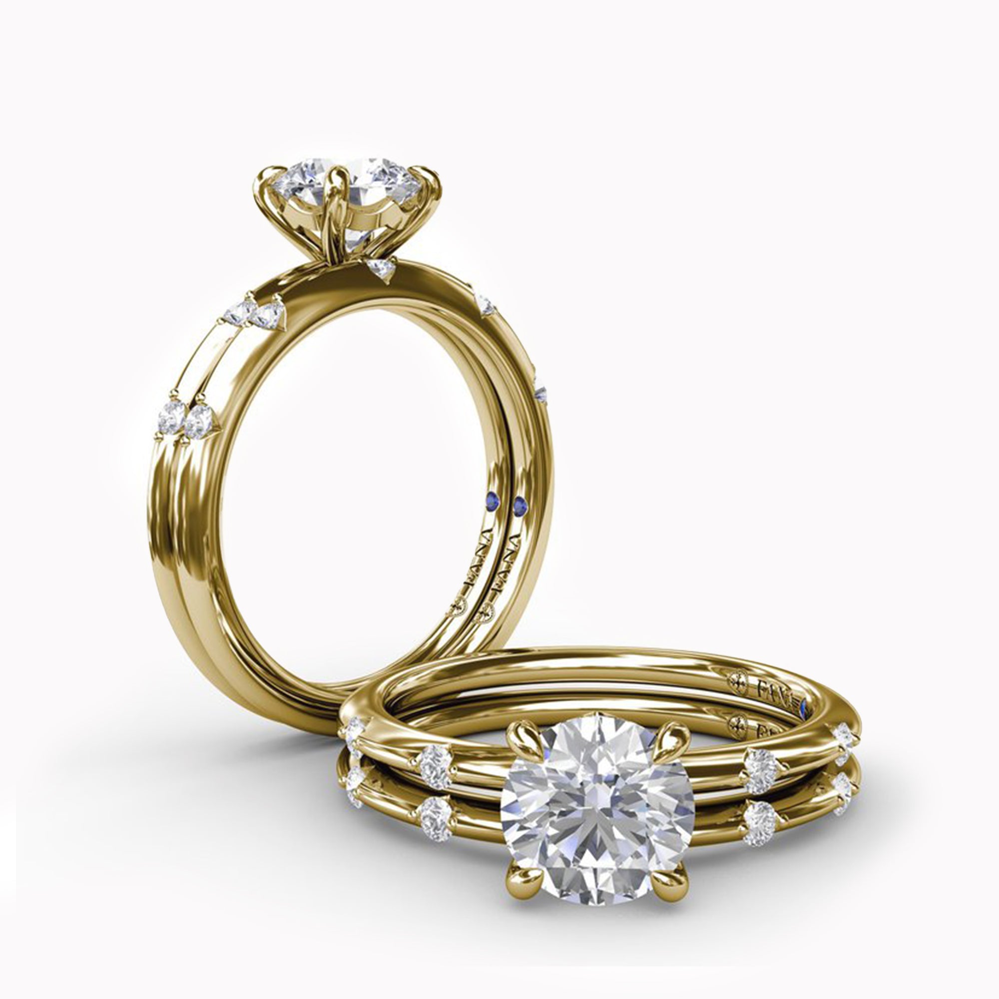 Raindrop Diamond Wedding Band