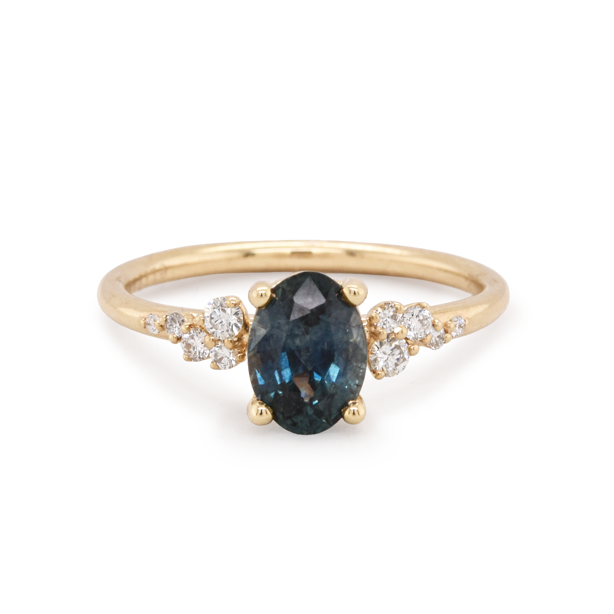Finley 1.57ct Oval Montana Sapphire Engagement Ring