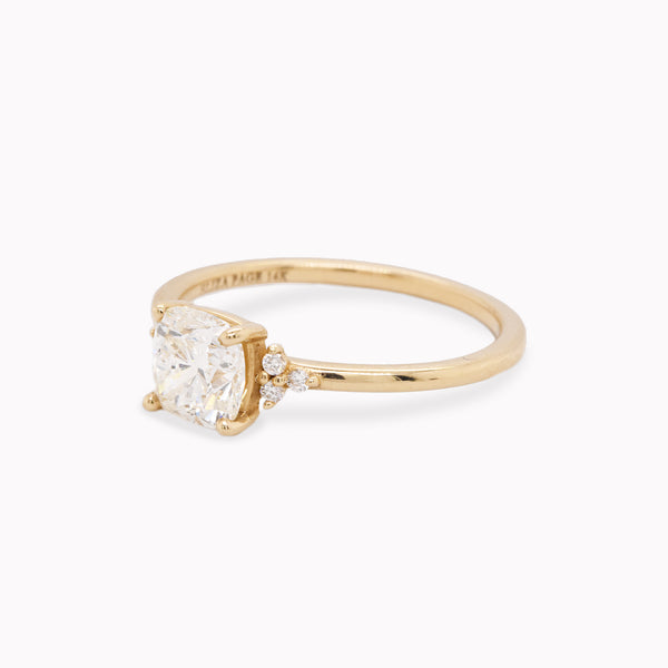 Anne 1.01ct Cushion White Diamond Engagement Ring
