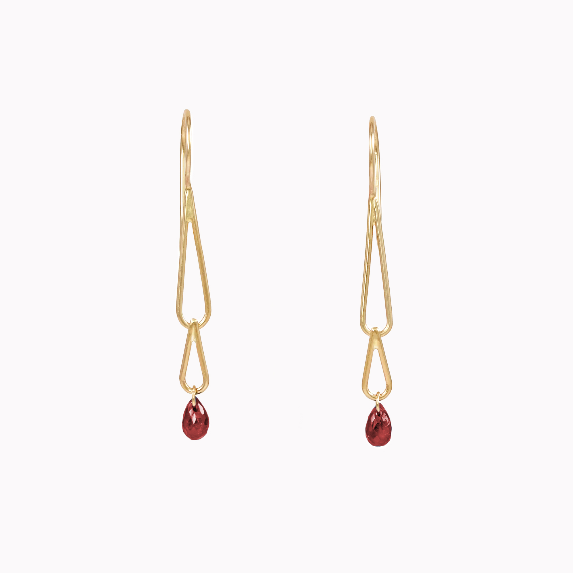 Garnet Droplet Duo Dangles