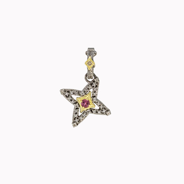 Garnet Star Charm