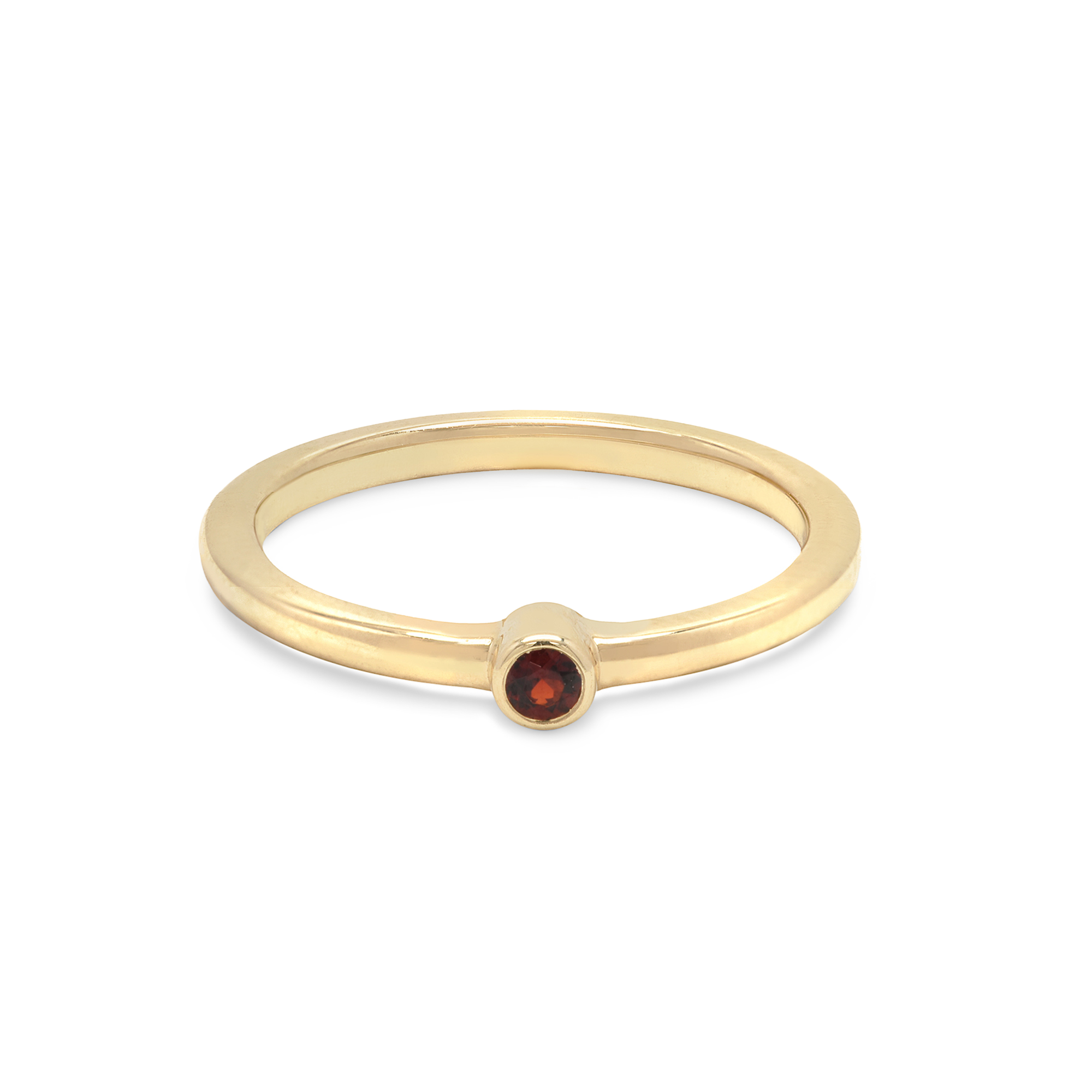 Garnet Birthstone Stack Ring