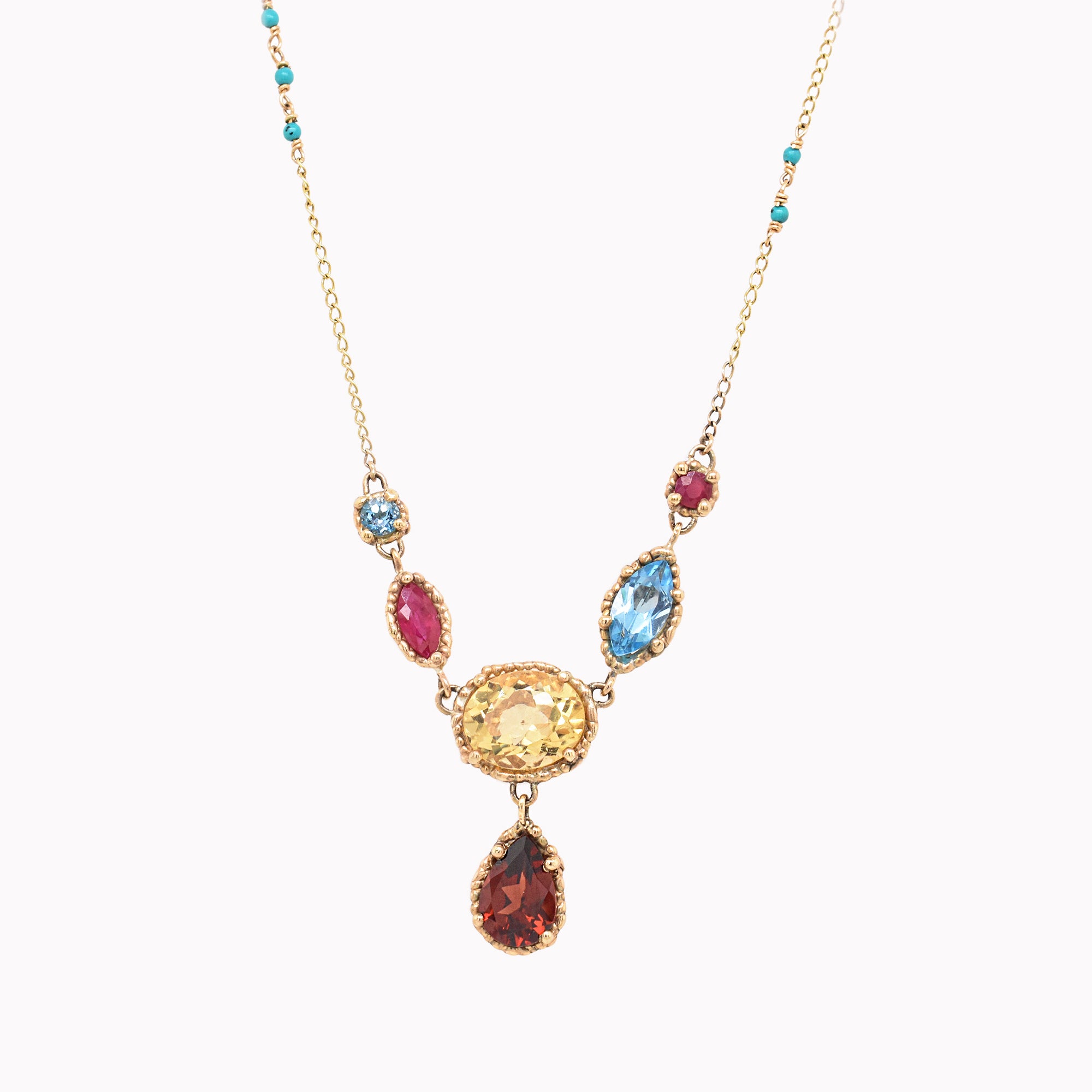 Gemstone Chandelier Necklace