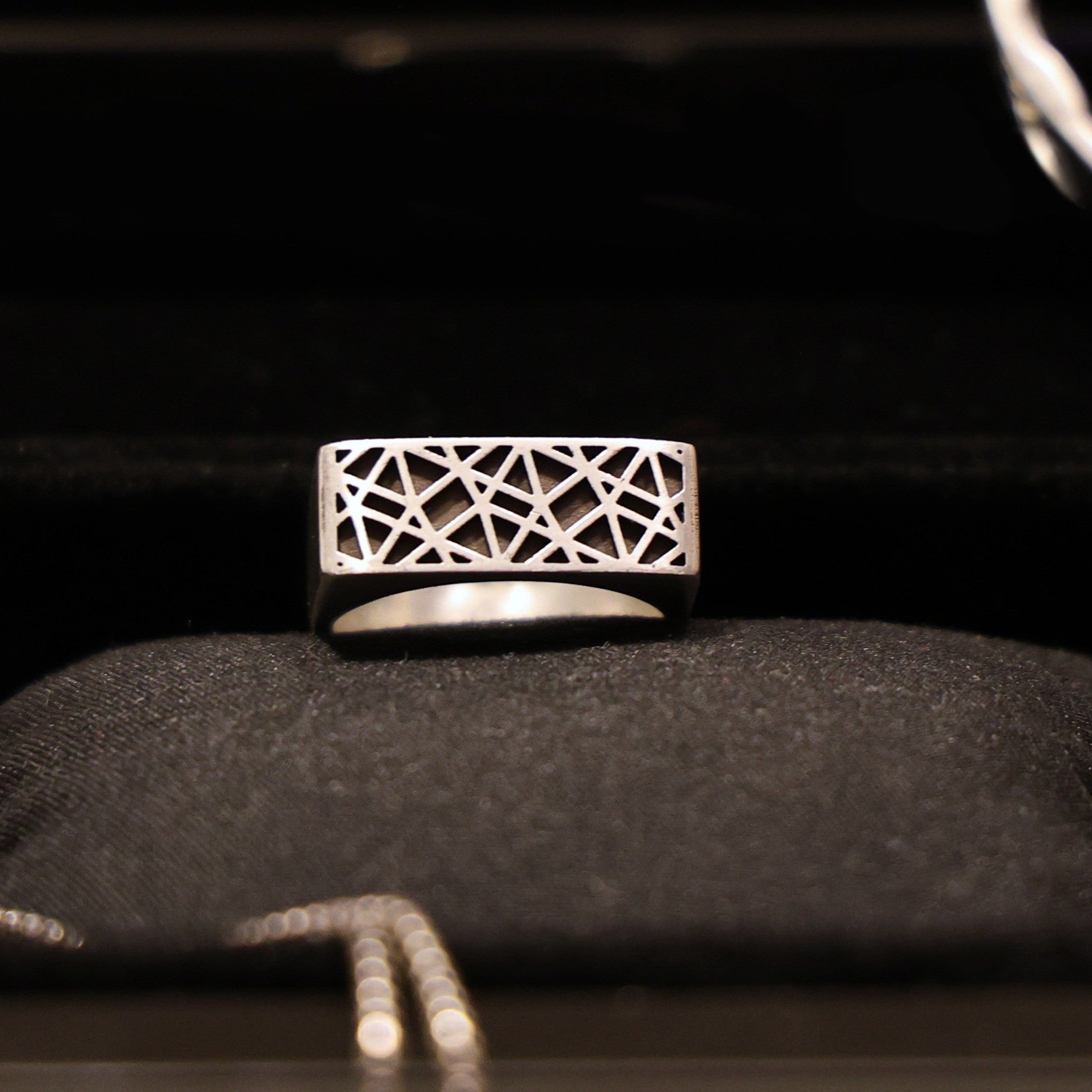 Geo Bar Signet Ring