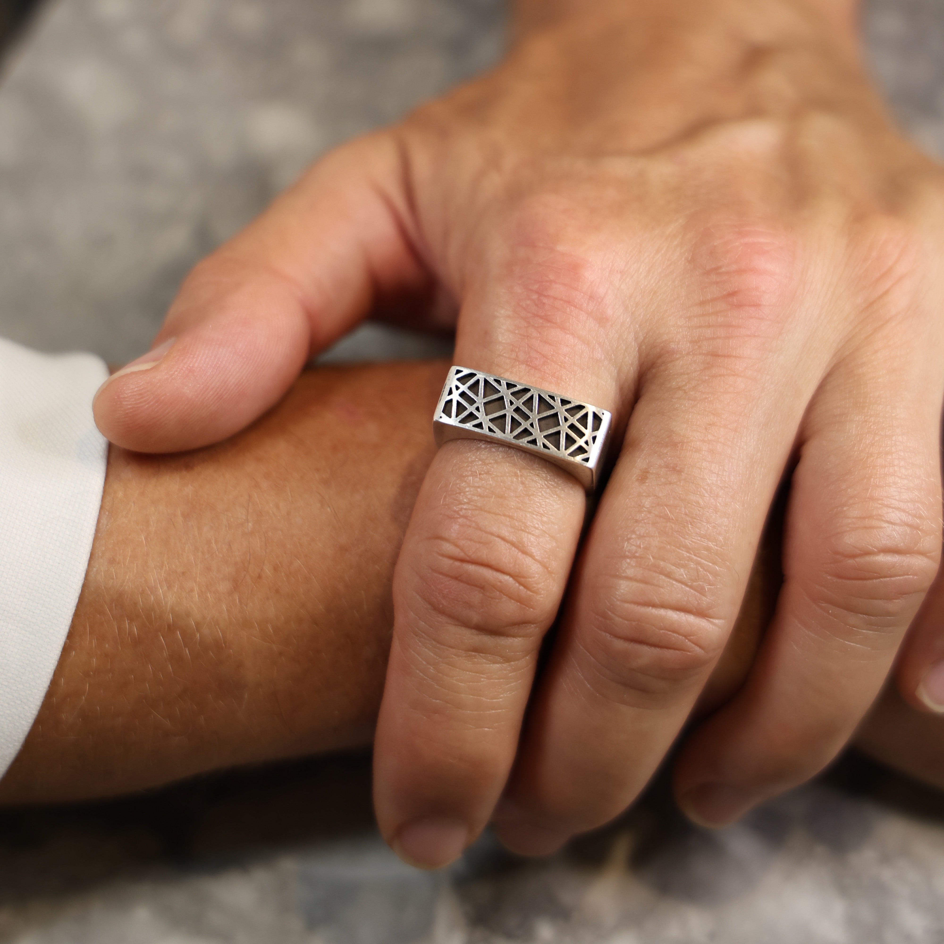 Geo Bar Signet Ring