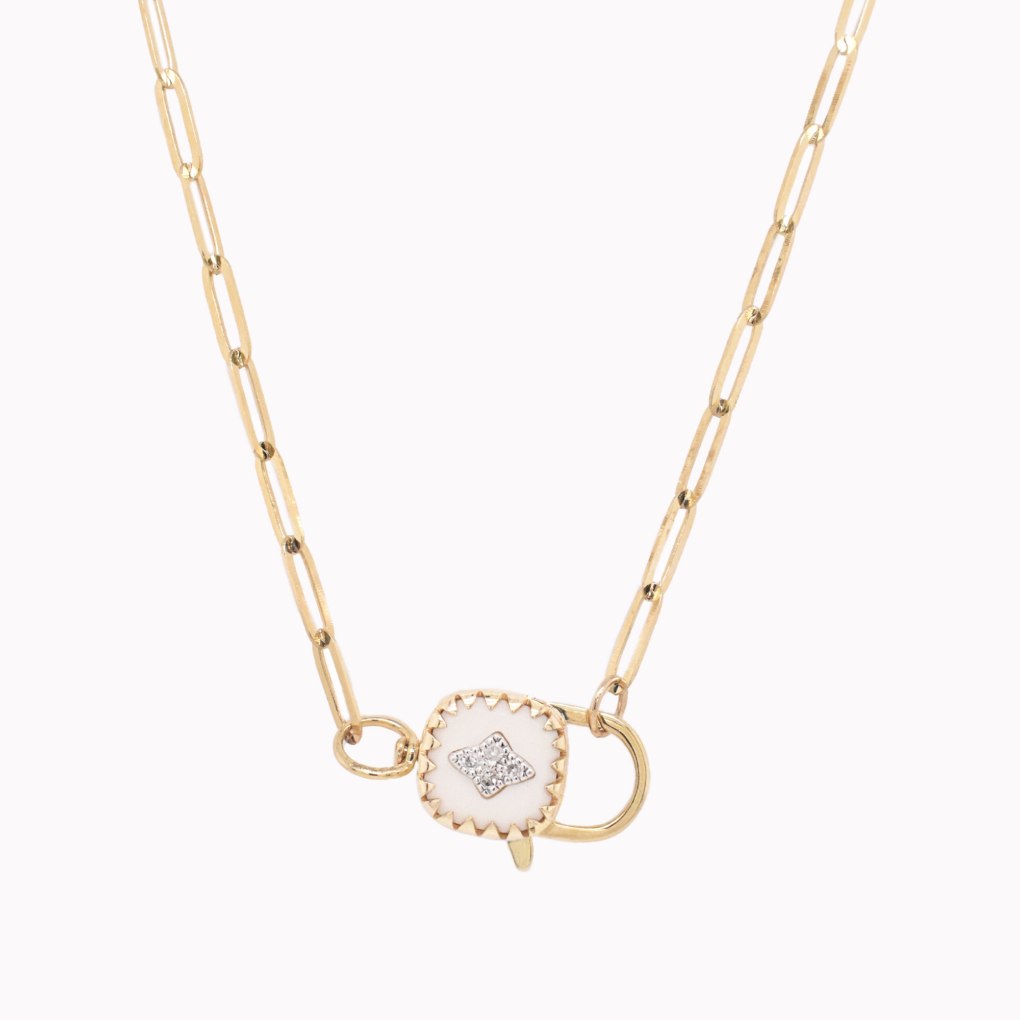 Ginger White Resin Necklace