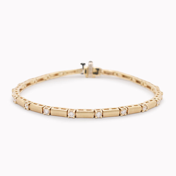 Alternating Diamond Bar Bracelet