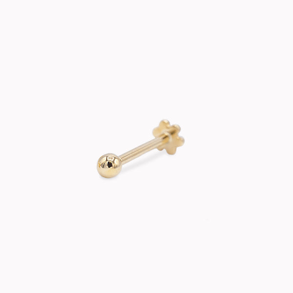 Gold Ball Threaded Piercing Stud 2mm