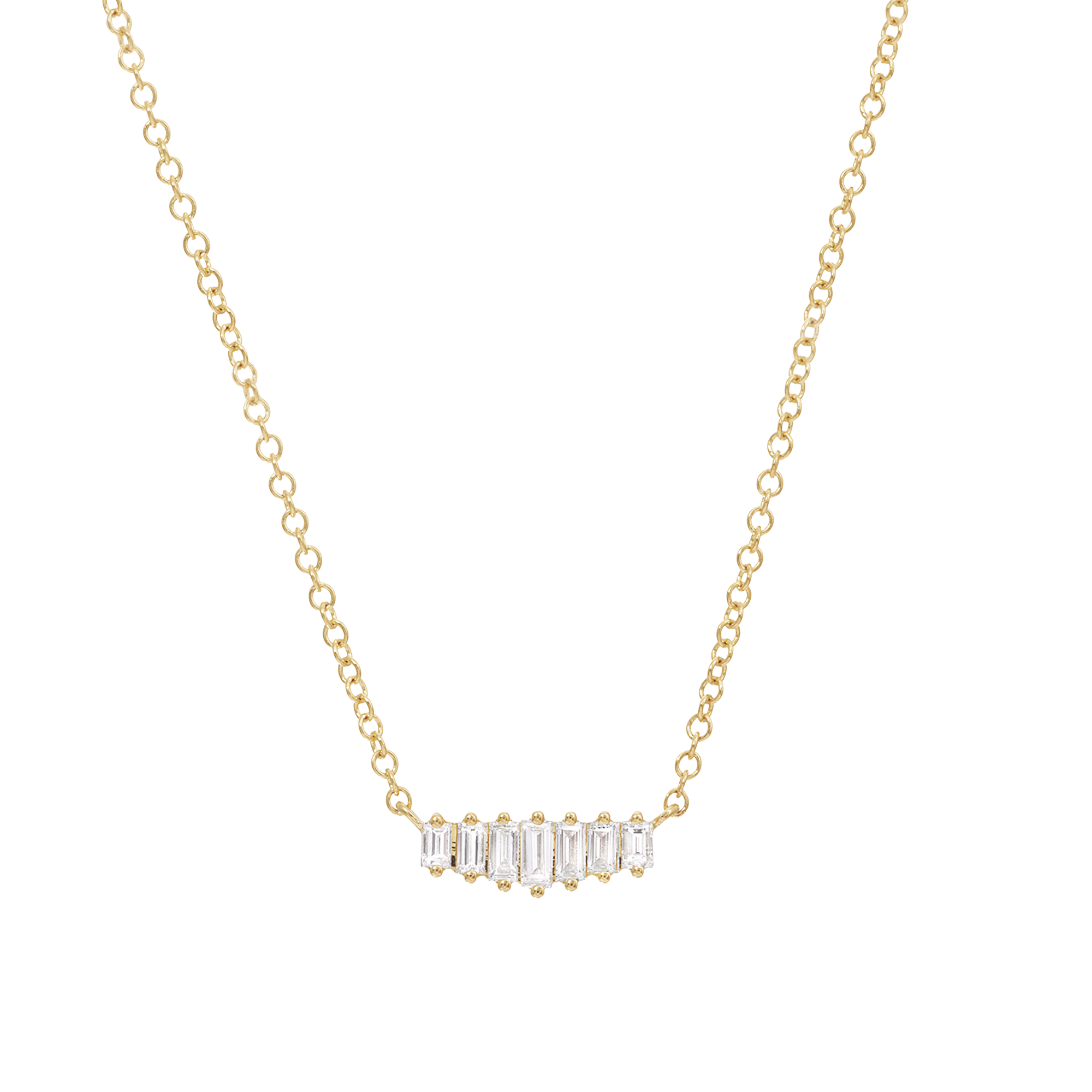 Graduating Baguette Diamond Necklace