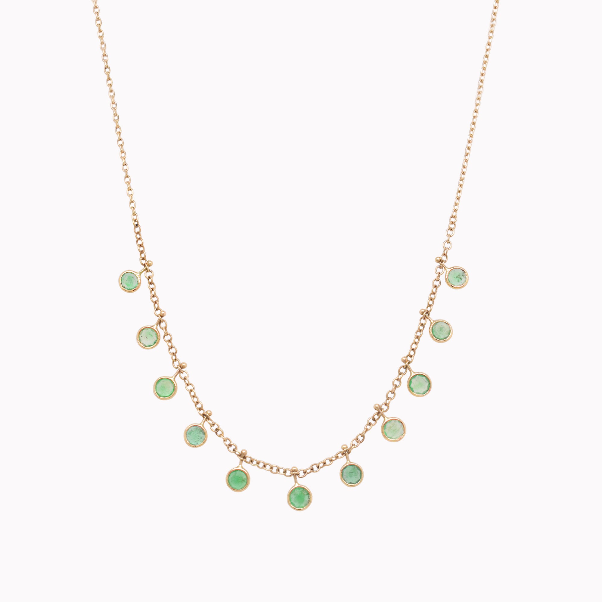 Dangling Emerald Necklace