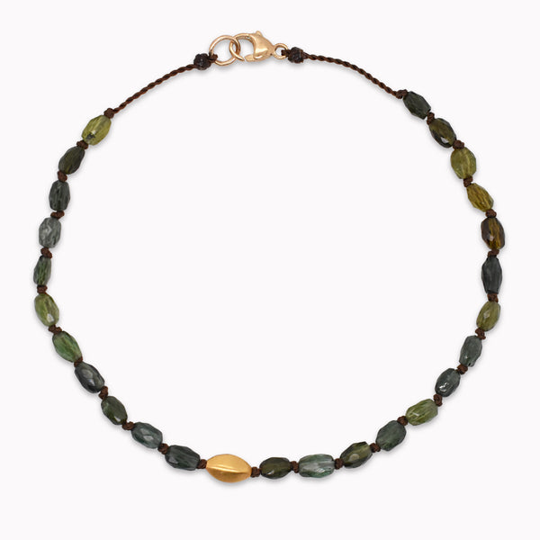 Green Tourmaline Beaded Bracelet