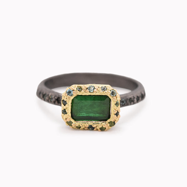 Emerald Green Tourmaline Ring
