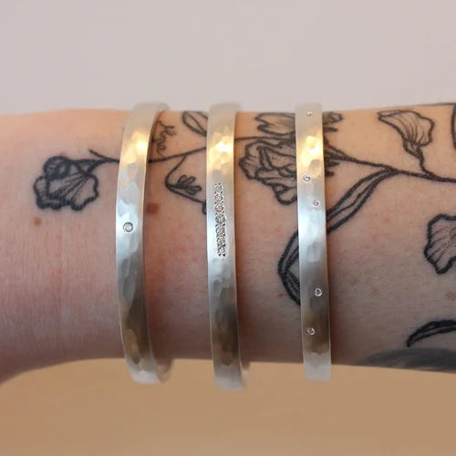 Hammered Heavy Wink Cuff