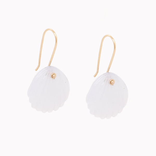 Chalcedony Shell Earrings