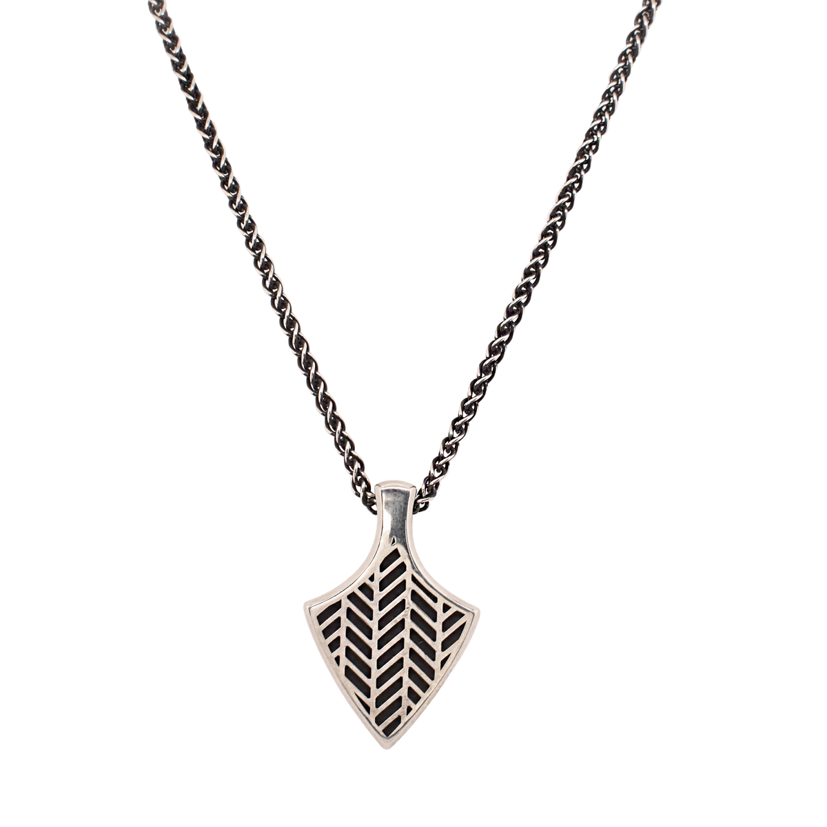 Herringbone Arrow Pendant Necklace