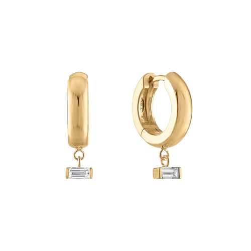 Baguette Huggie Earrings XL