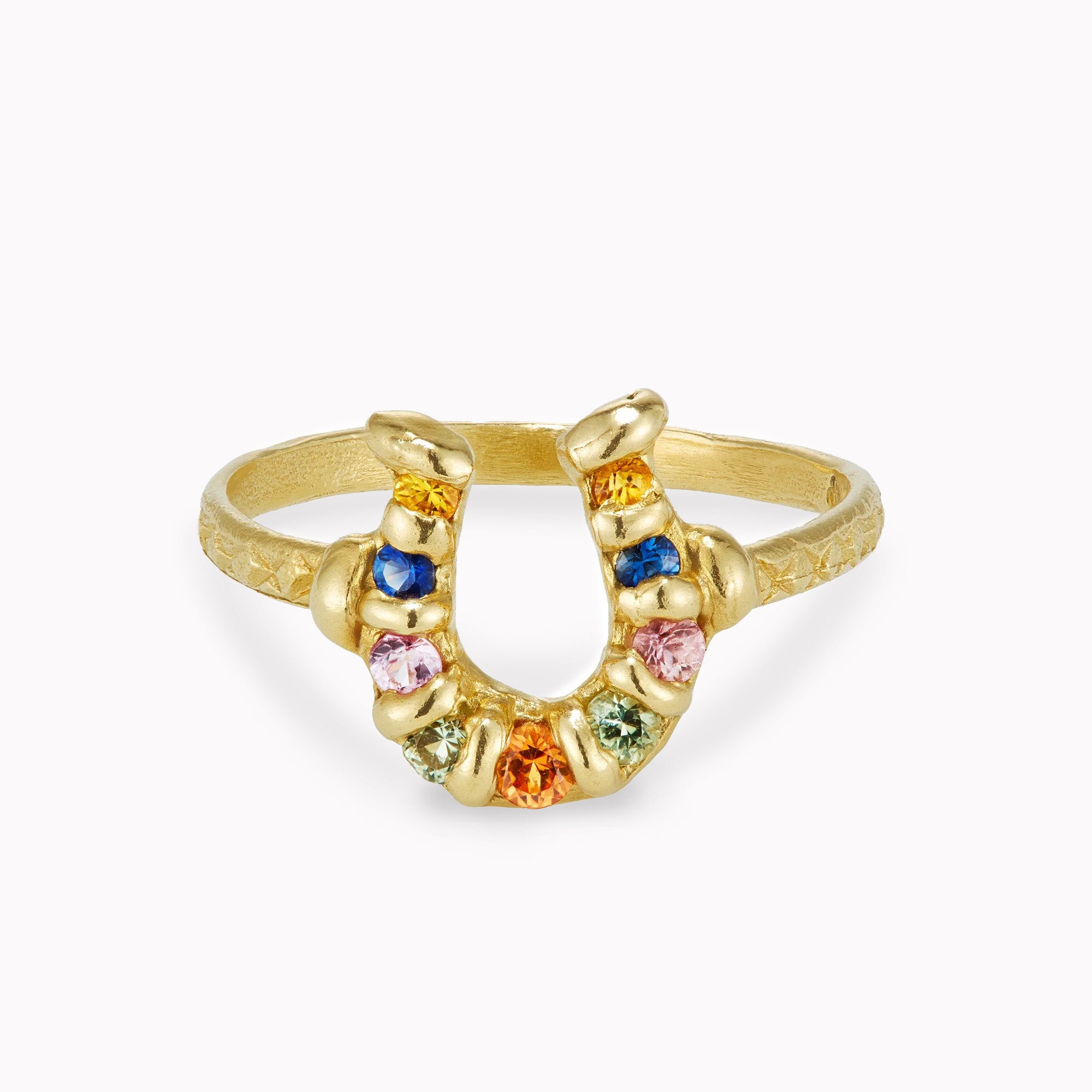 Rainbow Horseshoe Ring