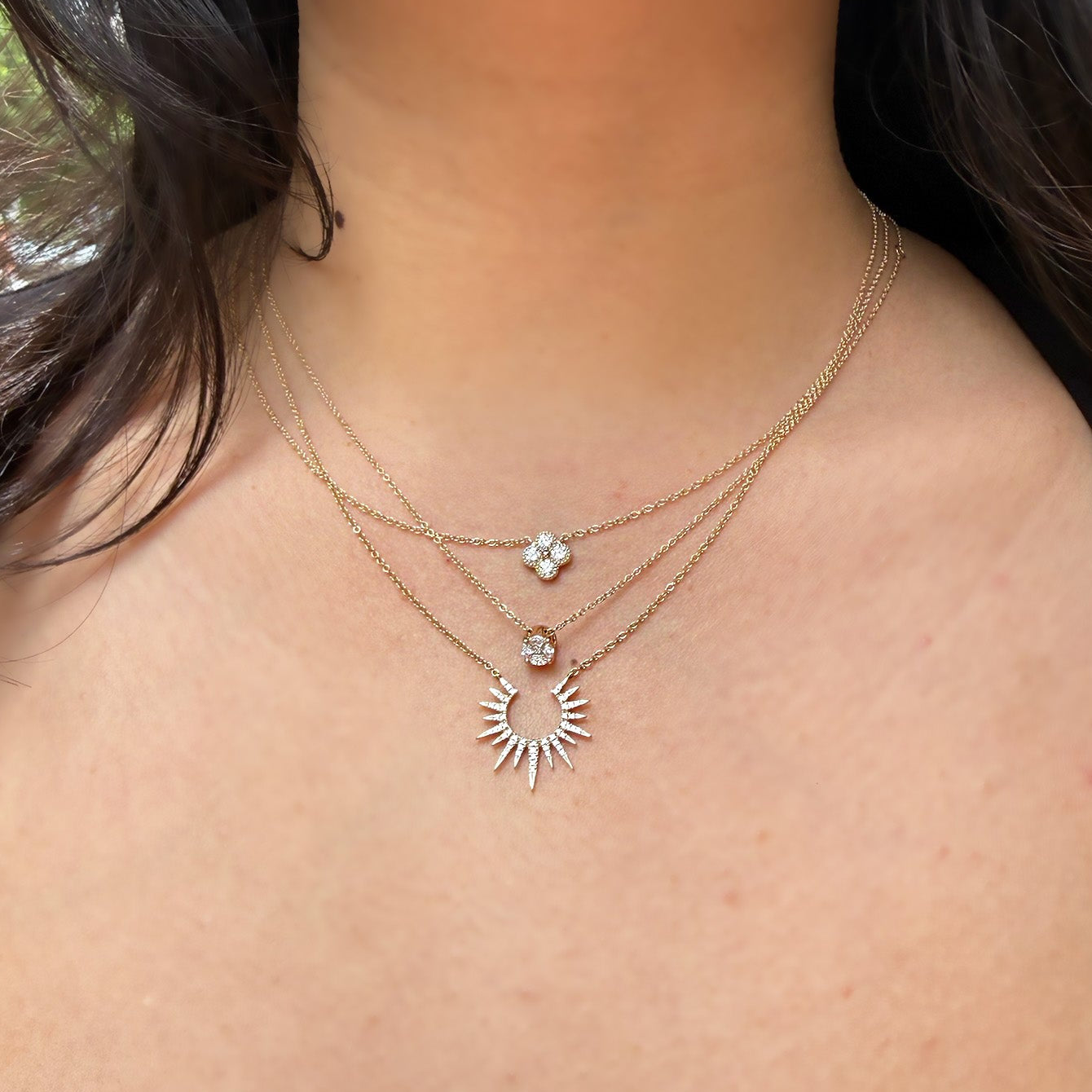 Diamond Clover Necklace