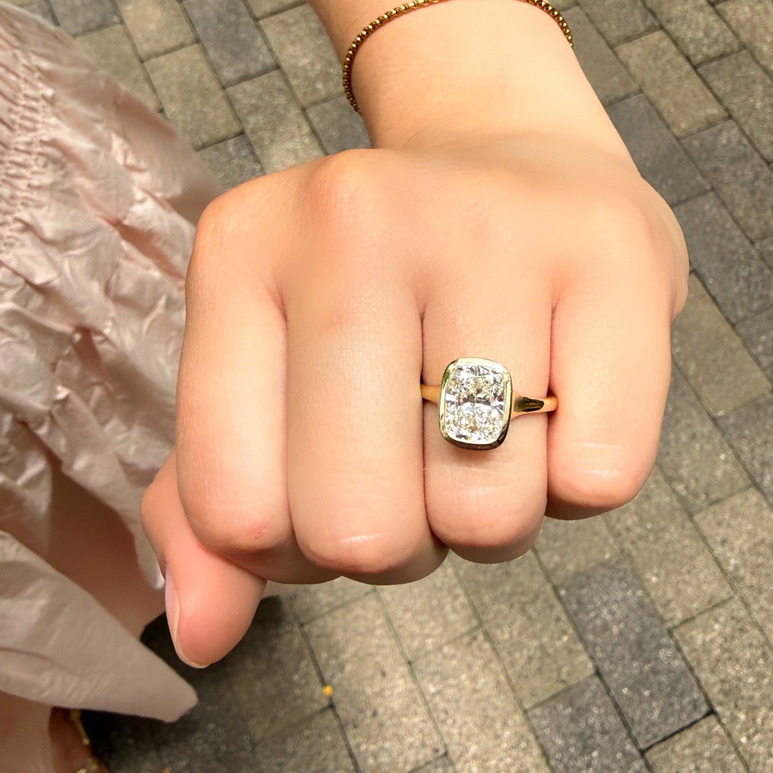 Florence 3.03ct Lab-Grown Cushion Cut Diamond Engagement Ring