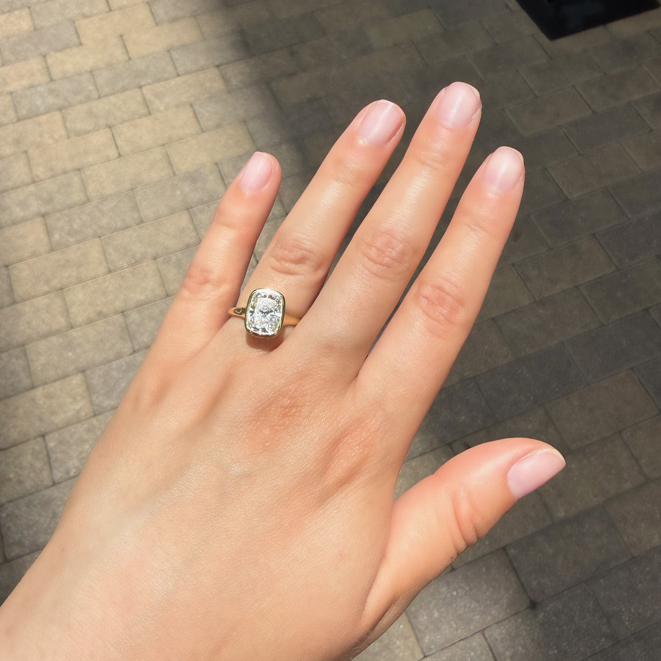 Florence 3.03ct Lab-Grown Cushion Cut Diamond Engagement Ring
