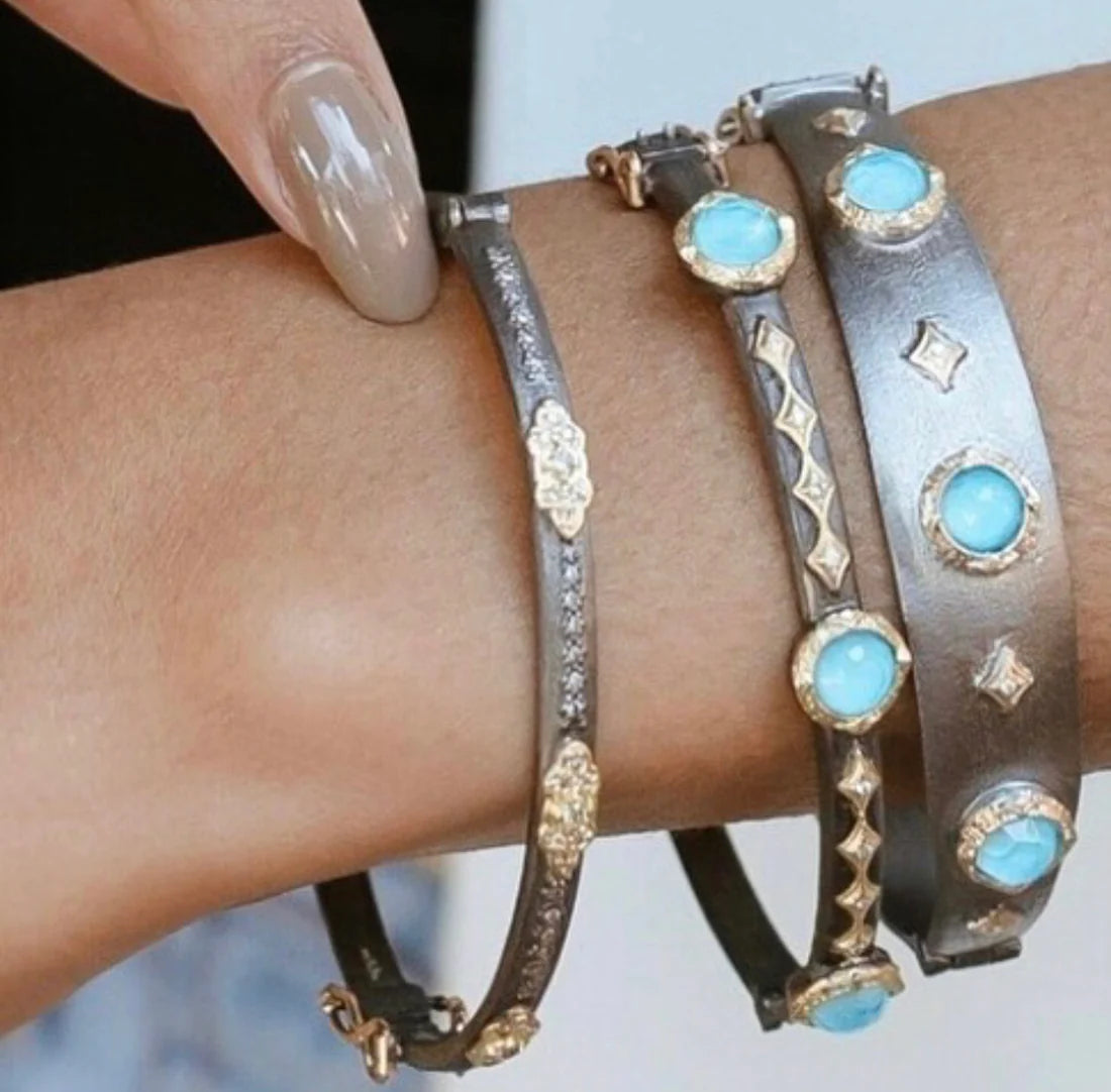 Pavé Champagne Diamonds Bangle Bracelet