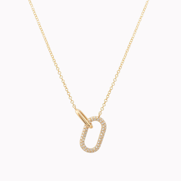 Double Looped Pavé Diamond Necklace