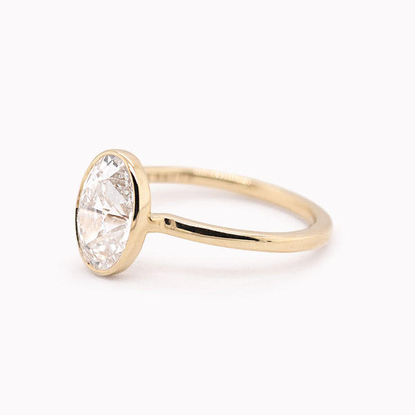Jane 2.08ct Oval Lab Old Mine Cut Engagement Ring