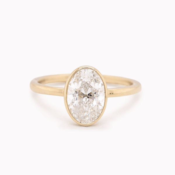 Jane 2.08ct Oval Lab Old Mine Cut Engagement Ring