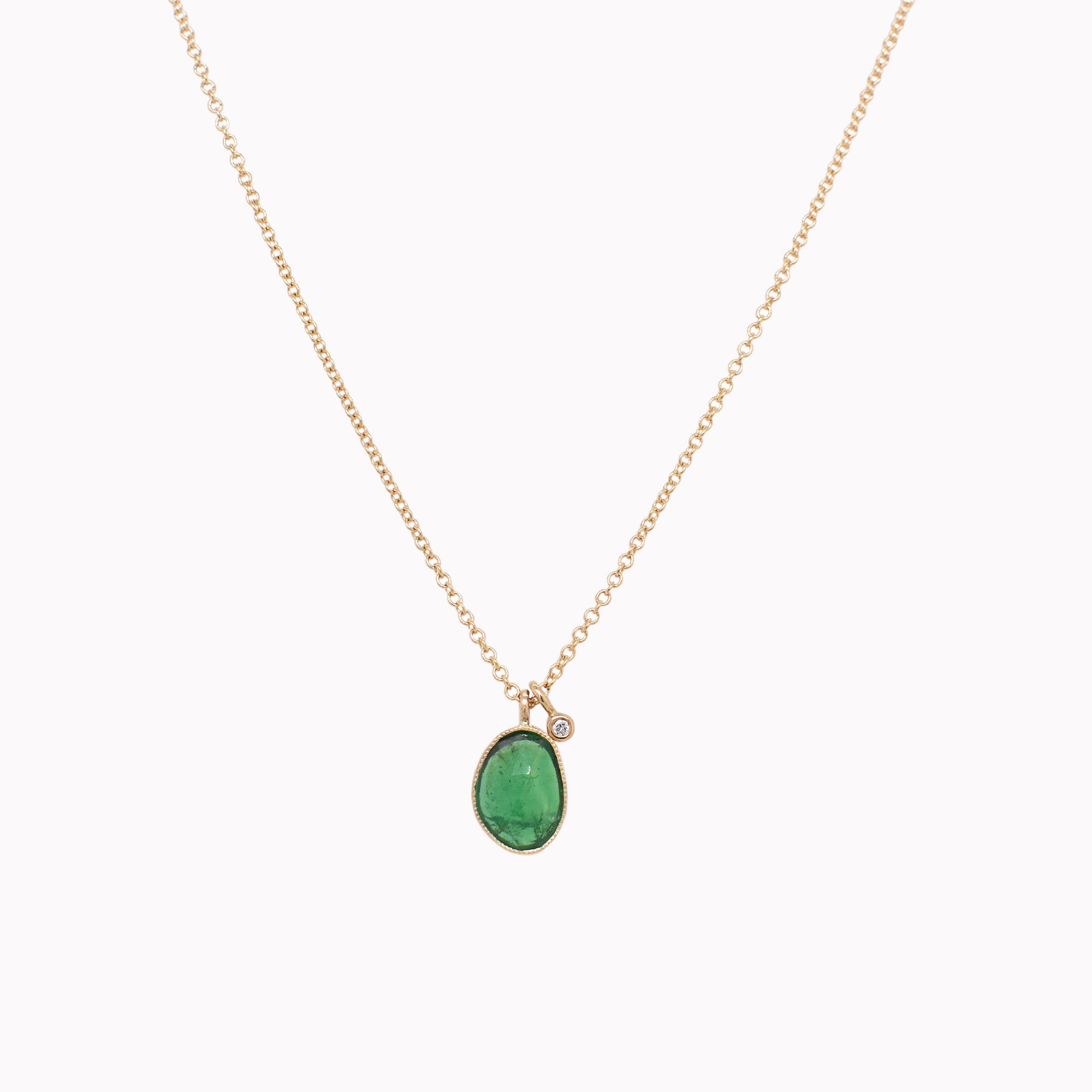 Juicy Double Drop Emerald Necklace