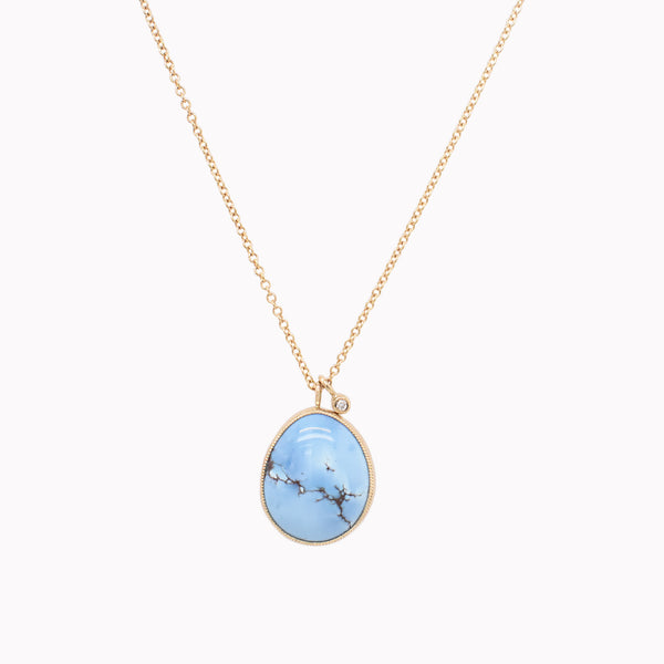 Juicy Freeform Turquoise Drop Necklace