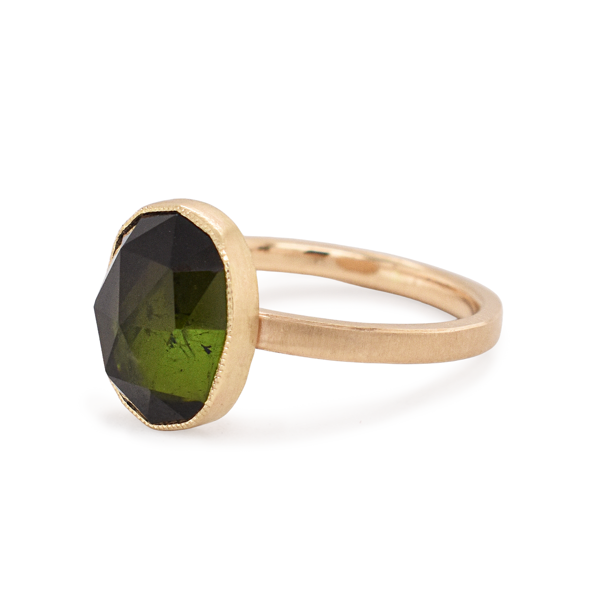 Juicy Oval Green Tourmaline Ring