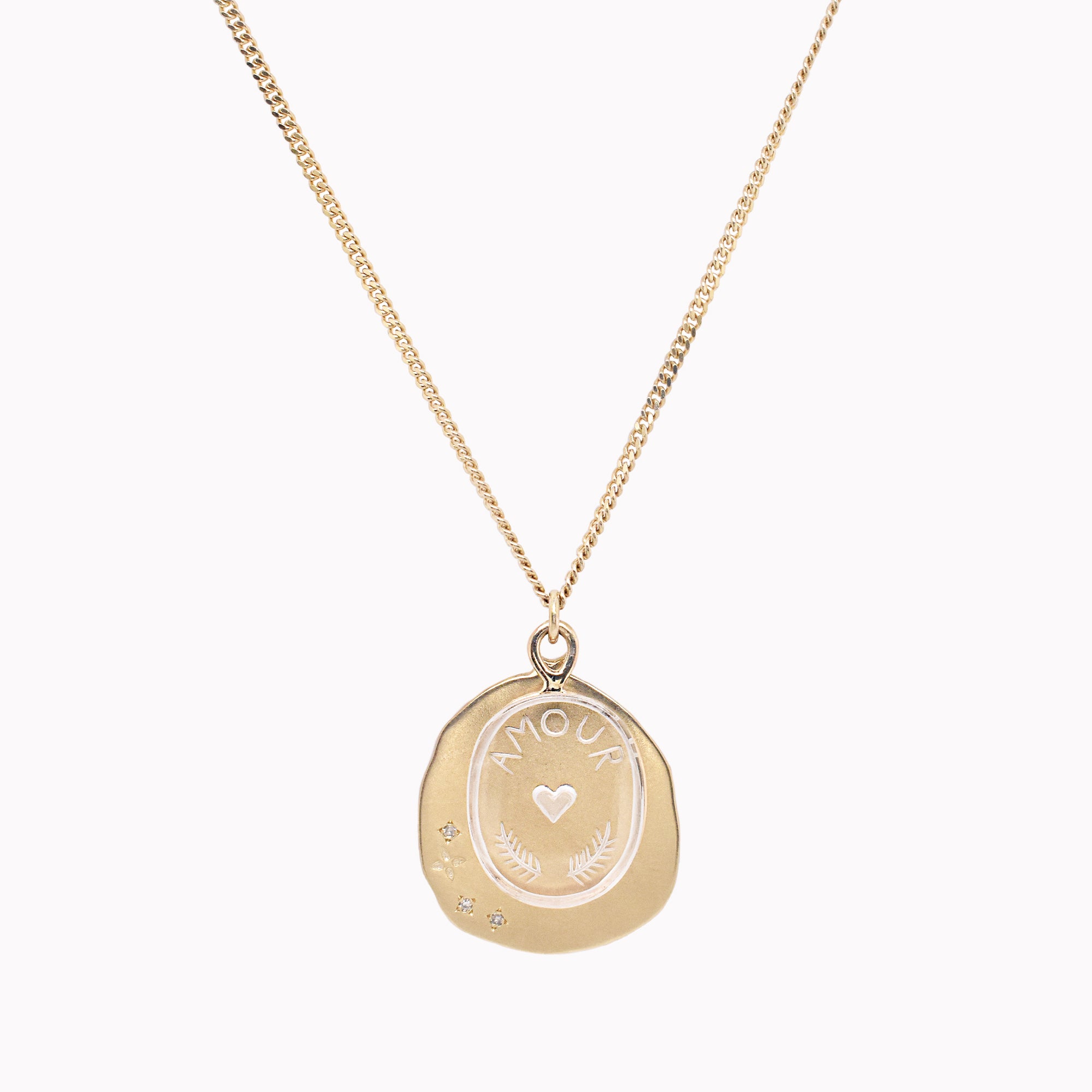 L'Amour Crystal Pendant Necklace