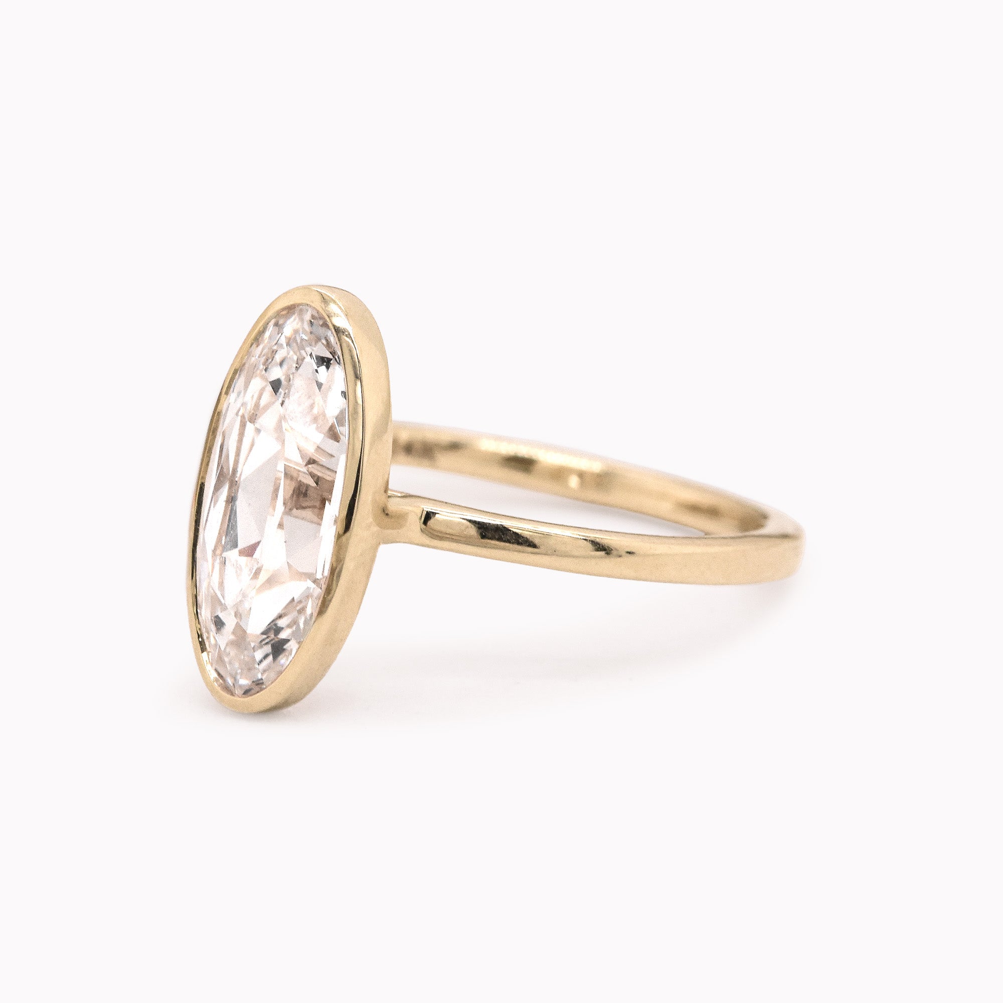 Jane 2.40ct Elongated Oval Lab-Grown Old Mine Cut Engagement Ring