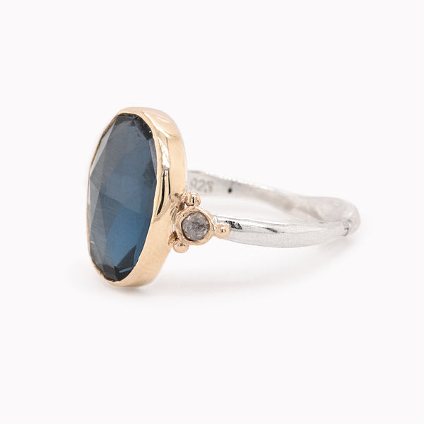 London Blue Topaz Salt & Pepper Ring