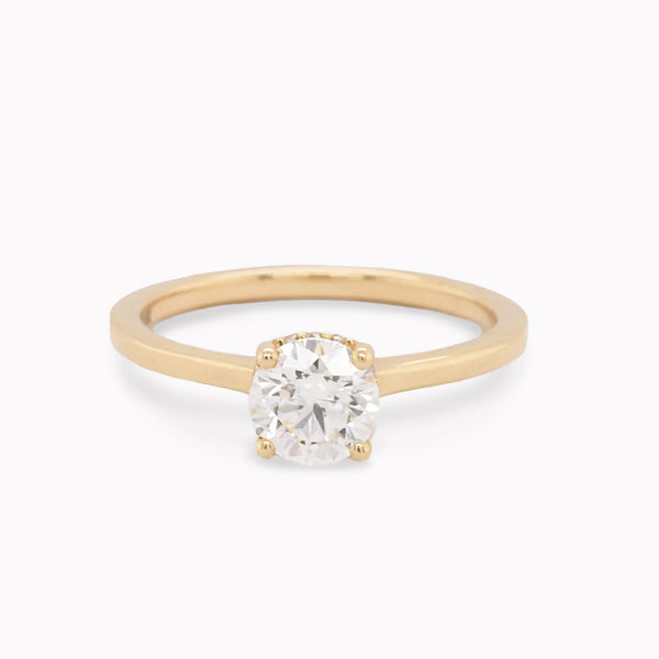 Marjorie .82ct Round White Diamond Engagement Ring