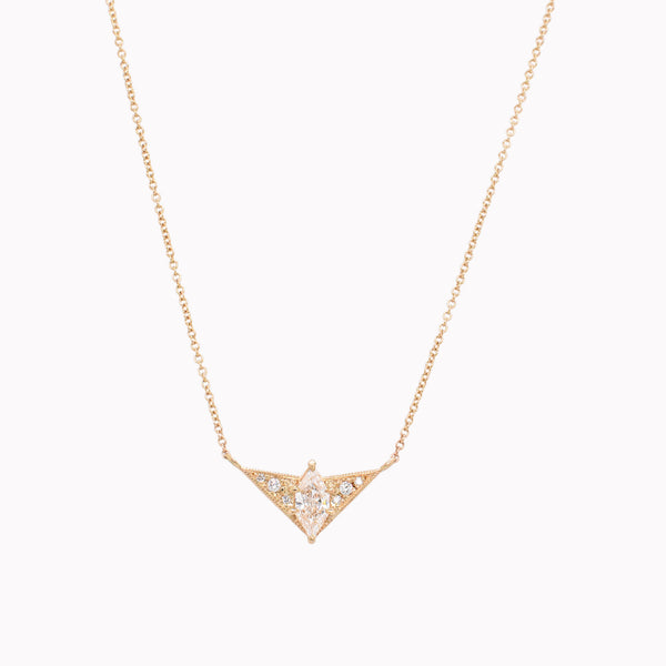 Marquise Dutchess Deco Diamond Necklace