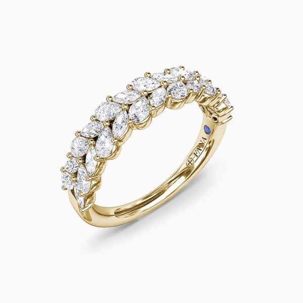 Marquise Diamond Cluster Half Eternity Band