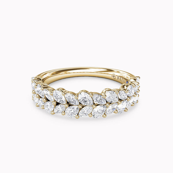 Marquise Diamond Cluster Half Eternity Band