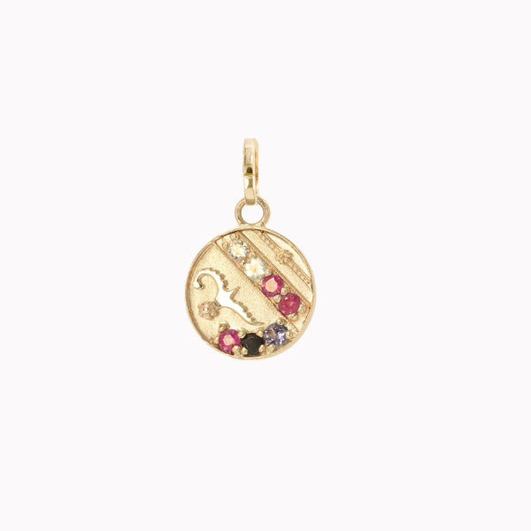 Mini (12mm) Lily Dove Medallion - "Warrior" - 7 Stones