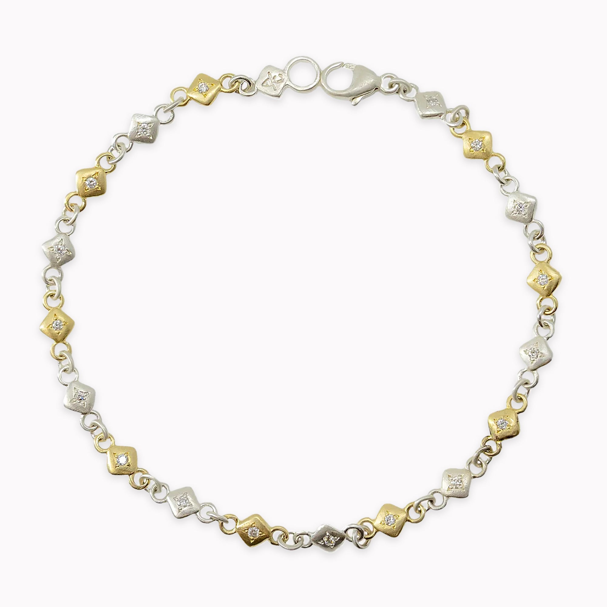 Mixed Metal Charm Bracelet