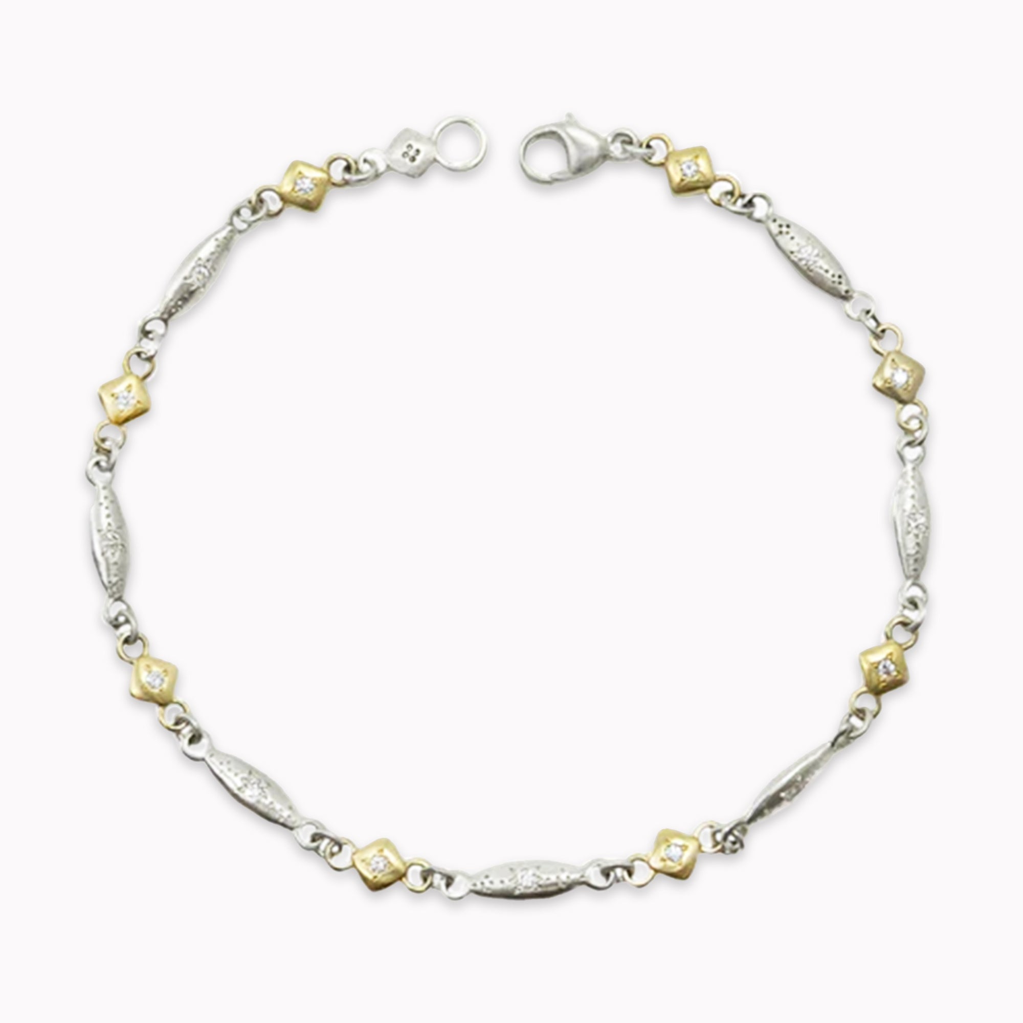 Mixed Metal Single Link Bracelet