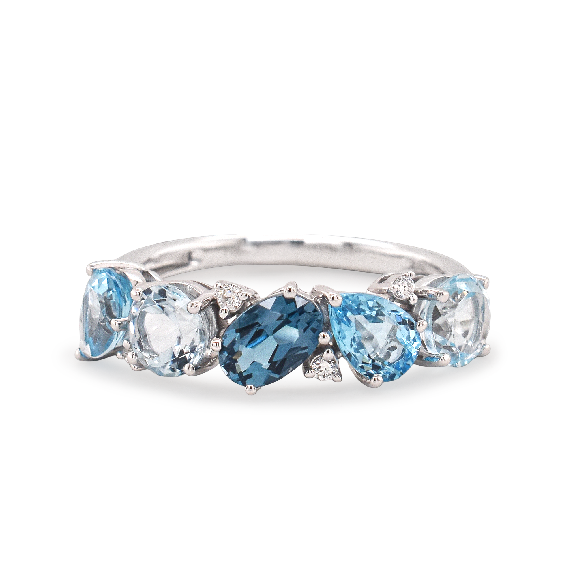 Topaz & Diamond Cluster Ring