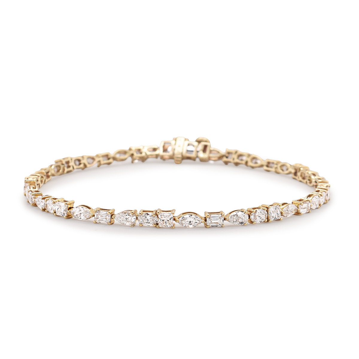 Lab-Grown Multi-Shaped Diamond Tennis Bracelet 4.33ct